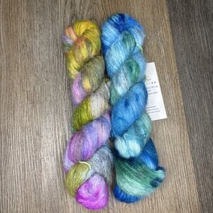 Hue Loco Suri Silk Yarn "Mood Ring & Overachiever" Baby Suri Alpaca & Silk 328yd